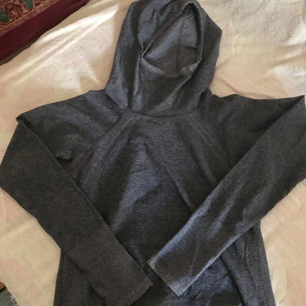Uniqlo Pullover Hoodie Workout Sweatshirt Gray Women's XL